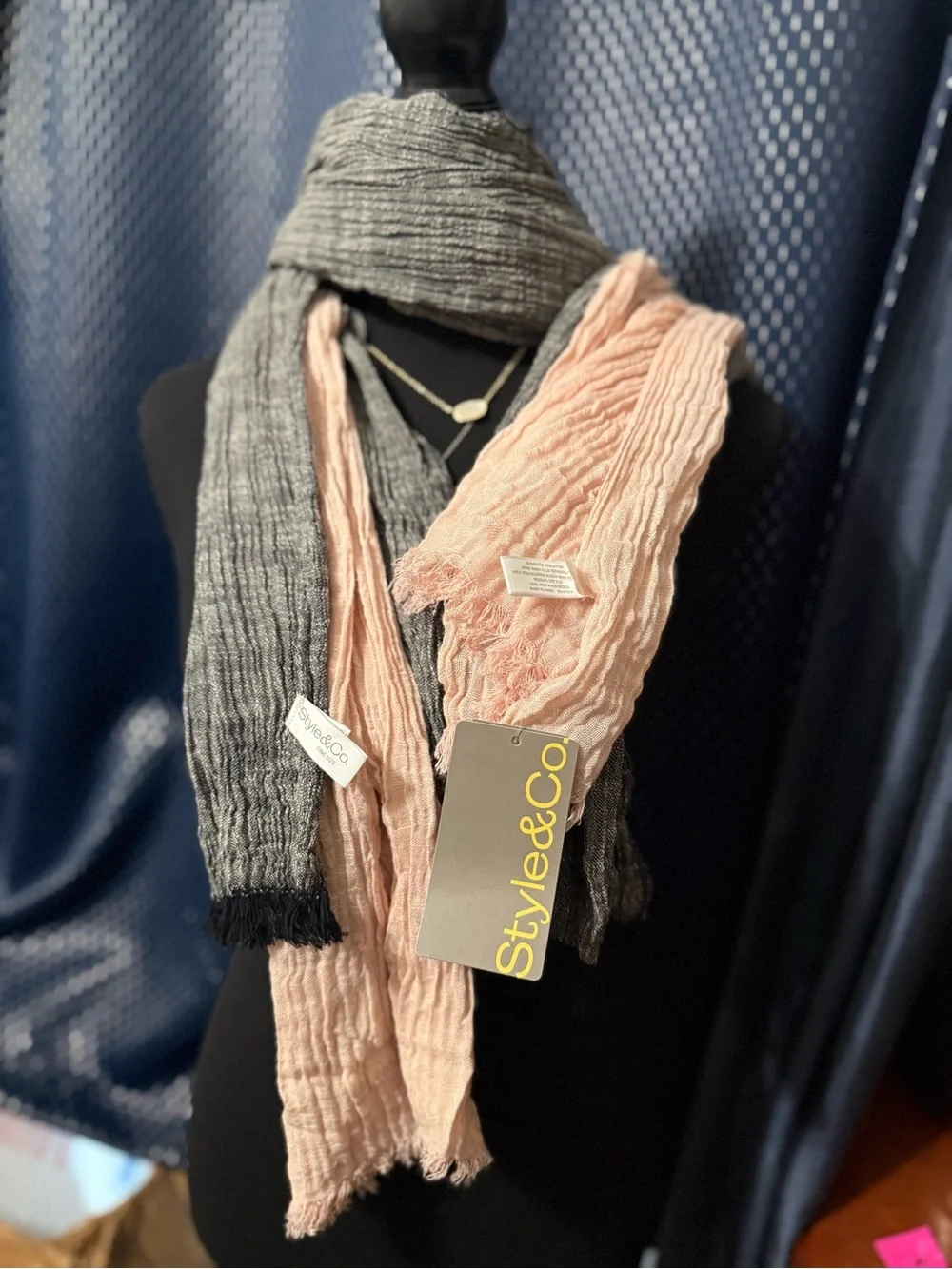 Style & Co Women's Textured Linen-Look Scarf Pairs of Two. NWT